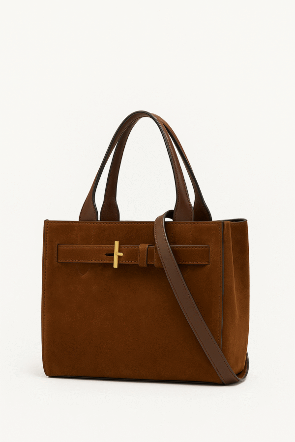 Women’s Brown Suede Tote Handbag